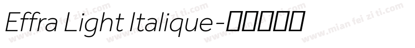 Effra Light Italique字体转换